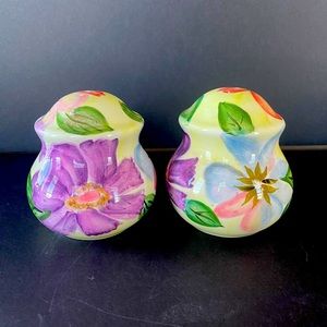 Pfaltzgraff flower market salt & pepper new